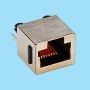 7638 / Telephone modular plugs FCC-68 stright [Low profile - Shielded - Cat. 5 -With or without panel stop]