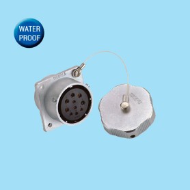 WY-Z / Square flange panel receptacle IP67