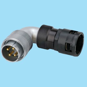 WS-TC / Plug with angled back shell for plastic-hose