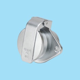 WS-ZG / 2-Hole flange receptacle with cap