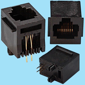 6811 / Telephone modular plugs FCC-68 stright [With or without panel stop]