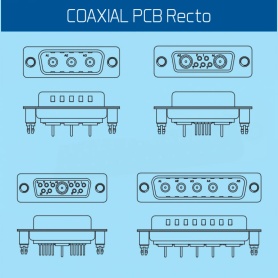 COAXIAL PCB Series / Stright COAXIAL PCB (Sub-D Combo) connector