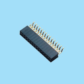 2096 / Dual raw right angled female SMD header