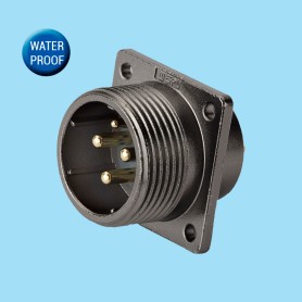WD28-Z-IP65 / Male cable connector – Threaded coupling (Solder termination)