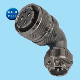 WD28-TU-IP65 / Female cable connector – Threaded coupling (Solder termination)