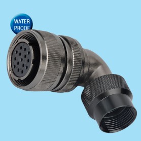 WD28-TW-IP55 / Female cable connector – Threaded coupling (Solder termination)