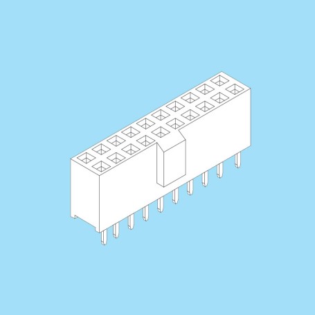 2050 / Dual row vertical socket - Pitch 2,00 mm