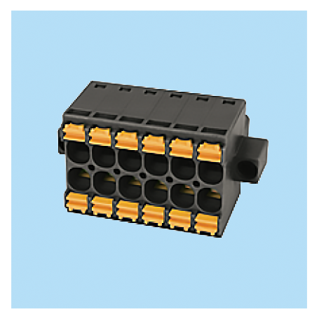 BC0161-01 / Twin plug - Socket pluggable d/ push-in - 5.00 mm. 
