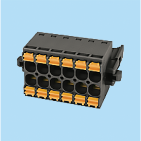 BC0161-02 / Twin plug - Socket pluggable d/ push-in - 5.00 mm. 