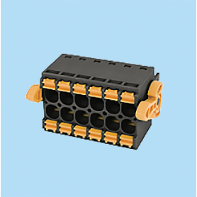 BC0161-04 / Twin plug - Socket pluggable d/ push-in - 5.00 mm. 